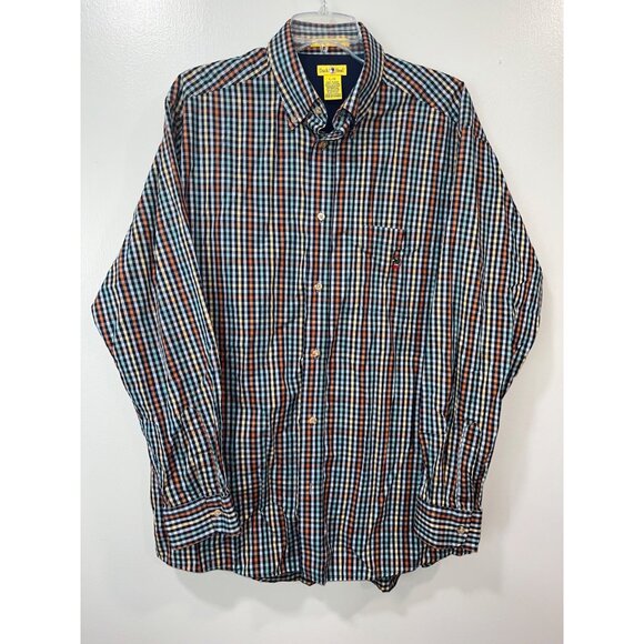 Duck Head Mens Dress Shirt Long Sleeve Plaid Button Down Collar Large - Picture 1 of 6